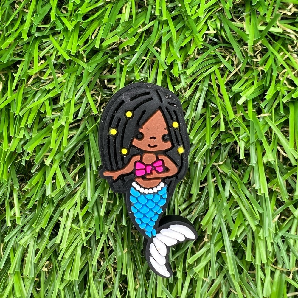 🌼 (5/$10 or 10/$15) NEW “This is Us” Croc Charm Collection Black Mermaid